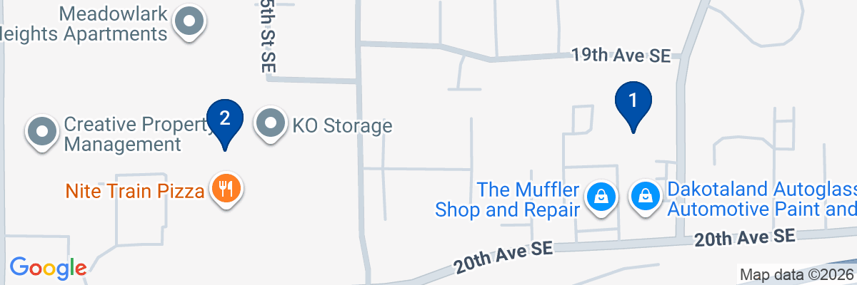 Map showing facility locations