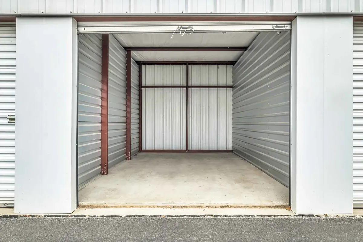 Open storage unit at KO Storage
