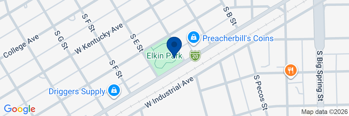 Map showing facility locations